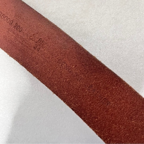 Relic Brown Genuine Leather Belt Silver-tone buckle Men's Size 34 - Picture 7 of 7